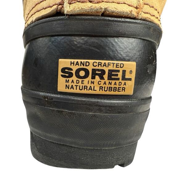 SOREL EDDIE BAUER Vintage Boots Winter Snow Duck Brown Lined Canada‎ Mens 11 - Picture 11 of 11